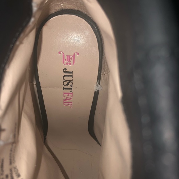 Black platform boots worn once size 6 - Picture 4 of 5